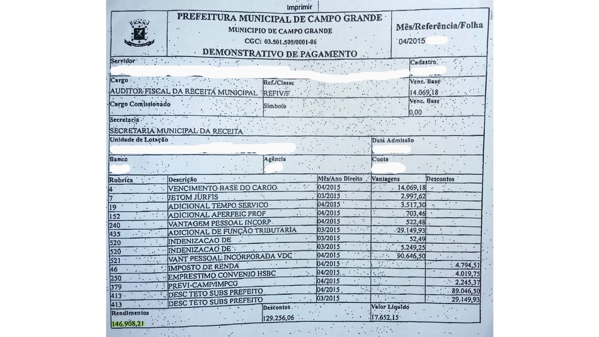Com ganho de até R$ 146 mil, MP recomenda a prefeitura de Campo Grande que ajuste salários de auditores ao teto | Mato Grosso do Sul